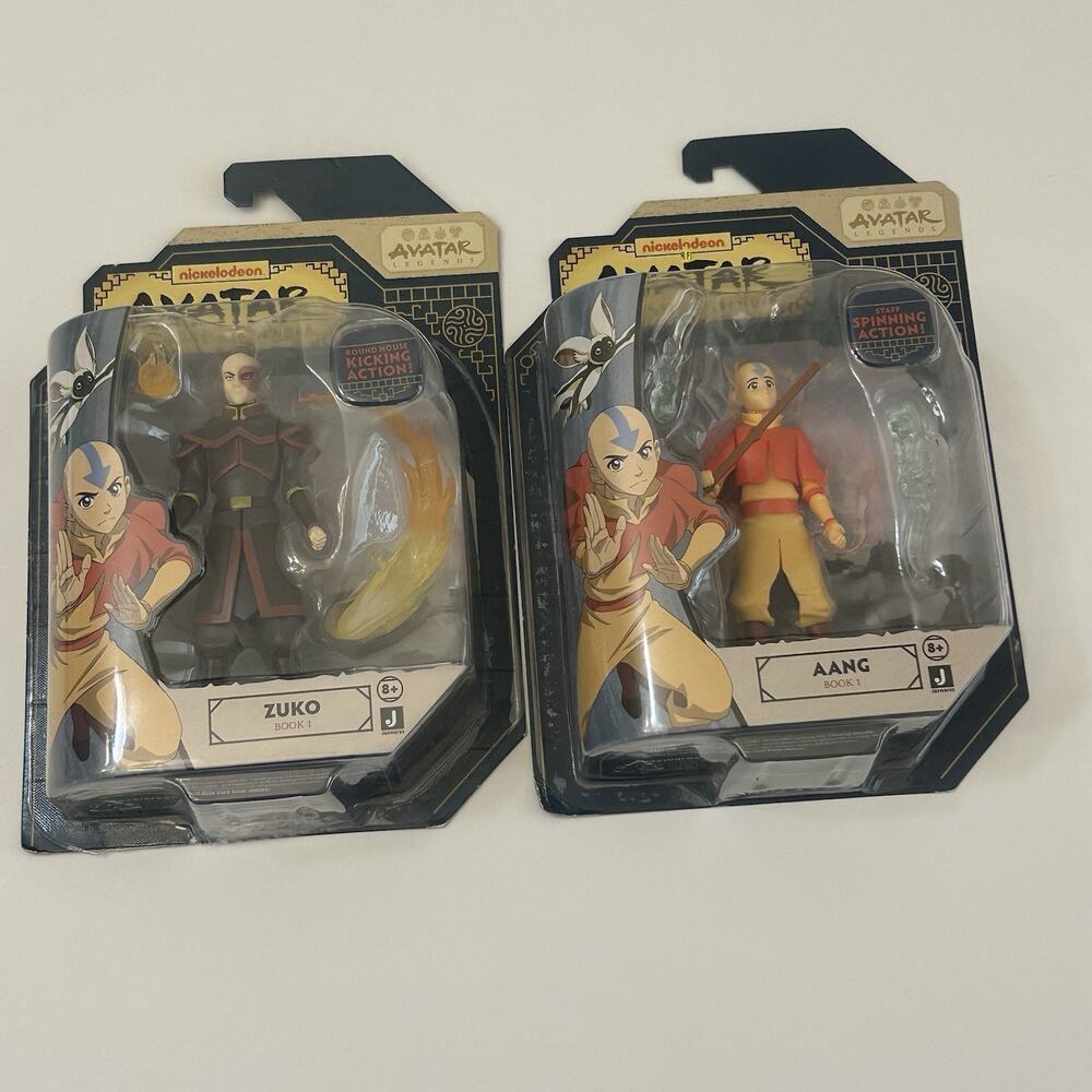 Avatar The Last Airbender Aang, Zuko Book 1 Action Figure Lot Sealed Nickelodeon
